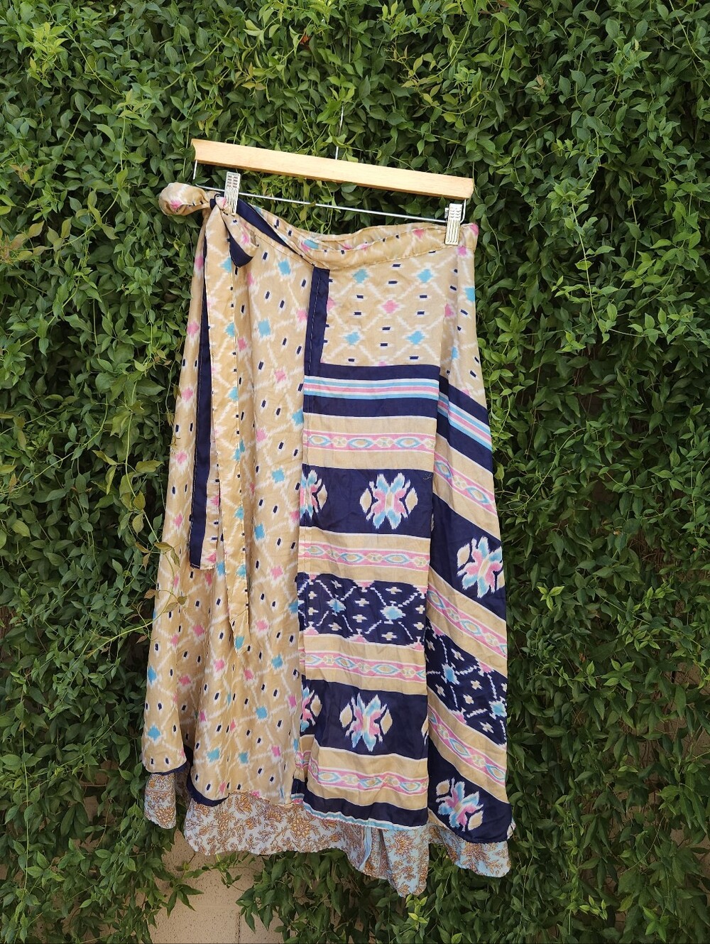 Floral Silk Wrap Skirt